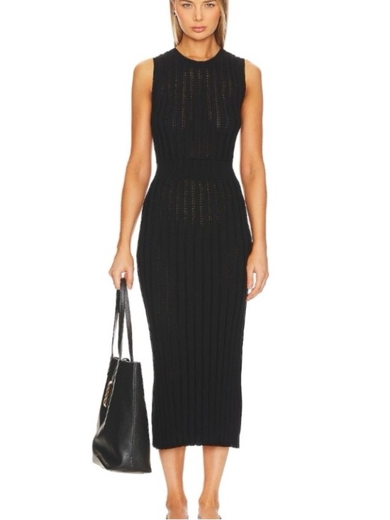 Varley Dresses & Skirts - NWT Varley Florian Dress black knit maxi rich mom quiet luxury capsule L